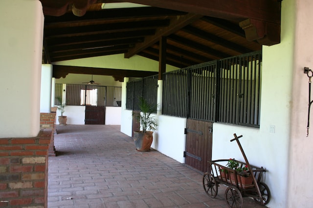 view of horse barn