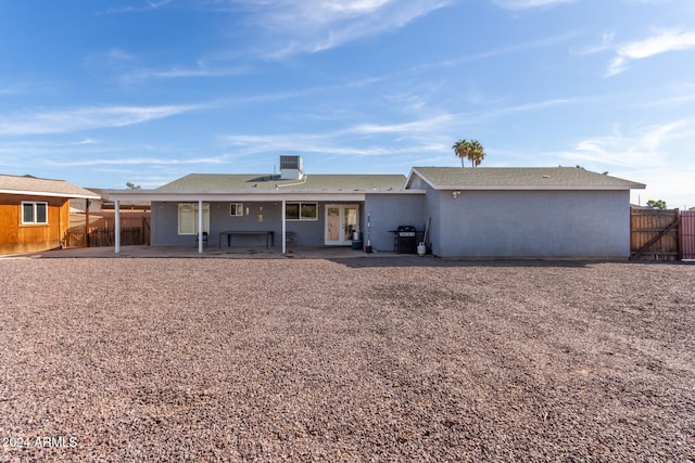 rear view of house with a patio area