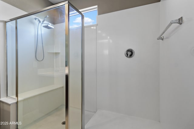 full bathroom with a stall shower