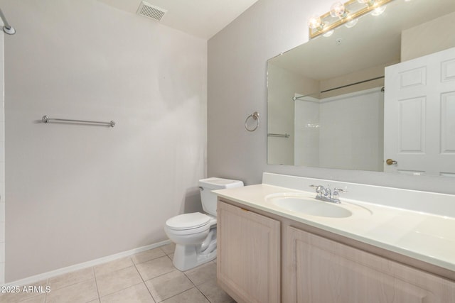 15380 N 100th St Unit 1106, Scottsdale, AZ 85260 - full bath with toilet, vanity, tile patterned flooring, a shower, and baseboards