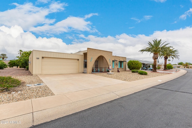 view of front of house featuring a garage