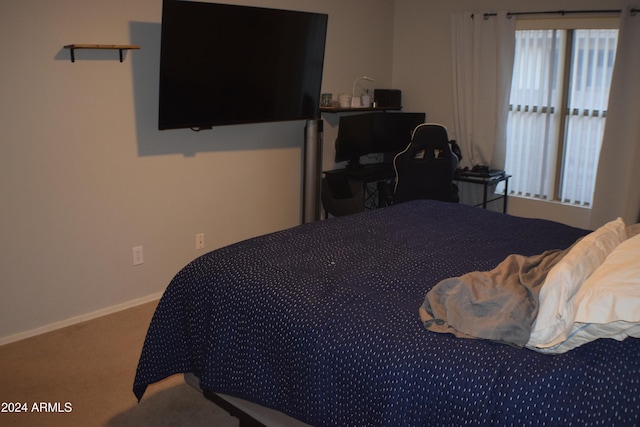 view of carpeted bedroom