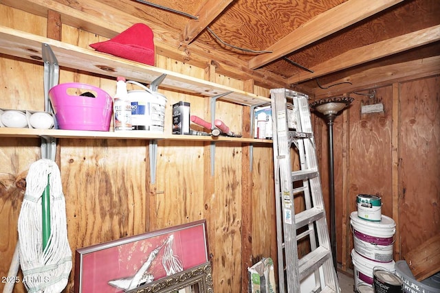 view of storage area