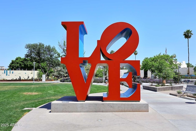 surrounding community with a lawn and playground community