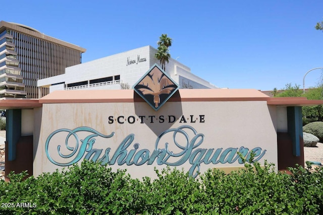 view of community sign