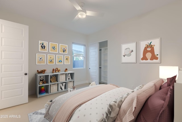bedroom with ceiling fan