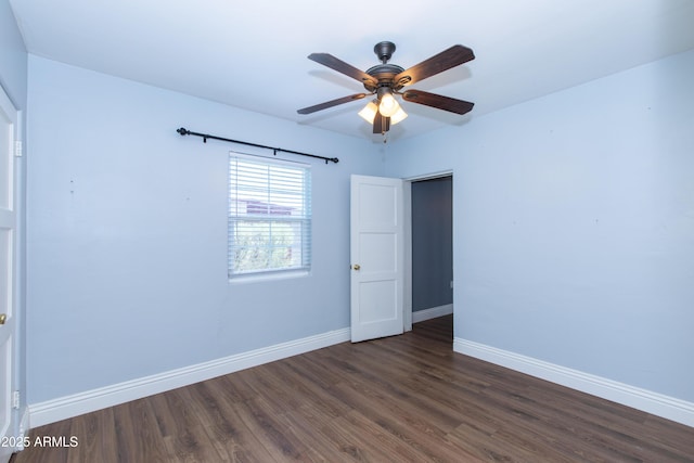 1006 S Una Ave, Tempe, AZ 85281 - empty room with dark wood-type flooring and ceiling fan