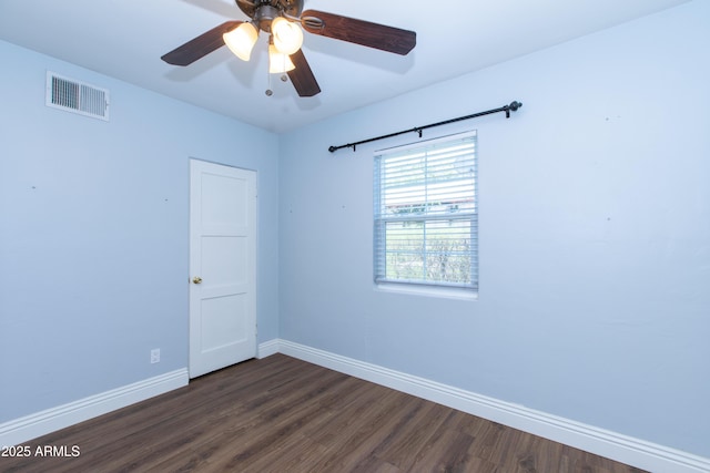 1006 S Una Ave, Tempe, AZ 85281 - empty room featuring dark wood-style flooring and a ceiling fan