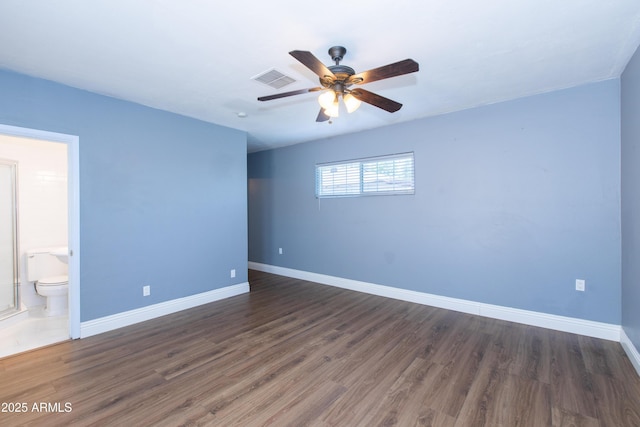 1006 S Una Ave, Tempe, AZ 85281 - empty room with a ceiling fan and wood finished floors