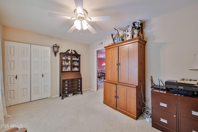 5349 W Acapulco Ln, Glendale, AZ 85306 - office space with ceiling fan and light carpet