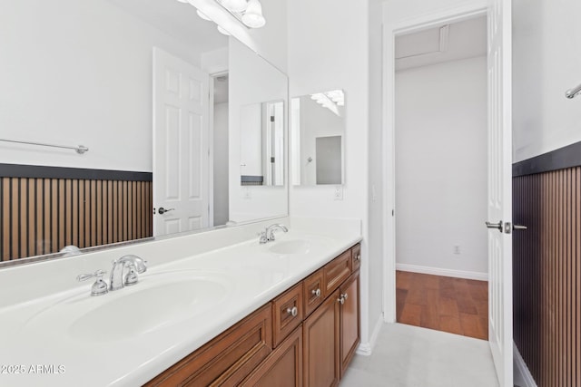 bathroom with vanity