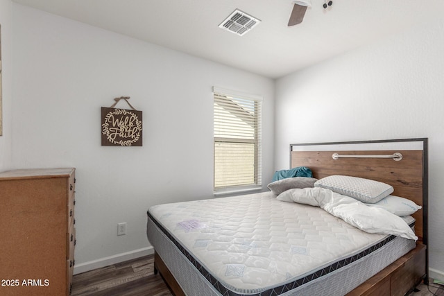12128 W Range Mule Dr, Peoria, AZ 85383 - bedroom featuring wood finished floors, baseboards, and ceiling fan