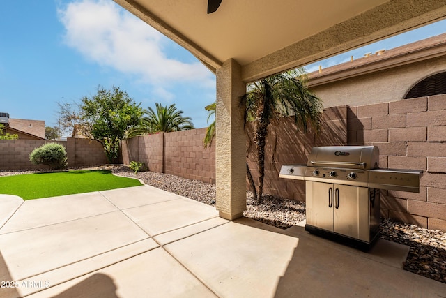 16424 S 46th Way, Phoenix, AZ 85048 - fenced backyard featuring area for grilling and a patio