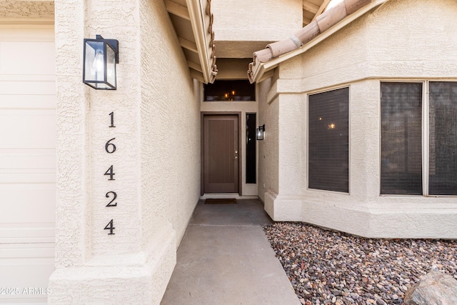 16424 S 46th Way, Phoenix, AZ 85048 - doorway to property featuring stucco siding