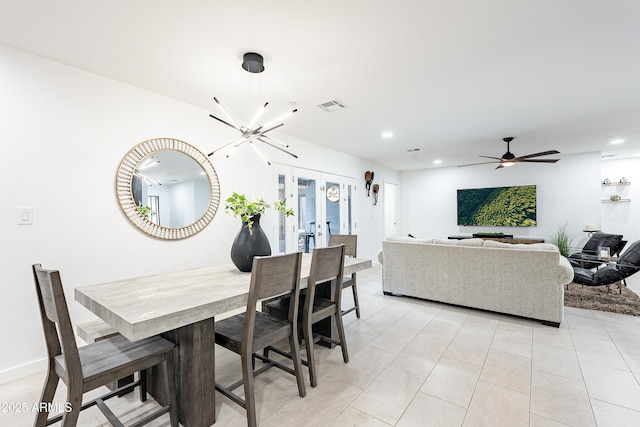 2942 N 81st Pl, Scottsdale, AZ 85251 - dining area featuring french doors and light tile patterned floors