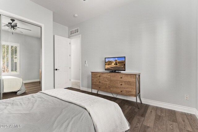 4667 E Reins Rd, Gilbert, AZ 85297 - bedroom with wood finished floors and baseboards
