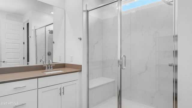 3117 E Hayfield Way, San Tan Valley, AZ 85140 - bathroom with a marble finish shower and vanity