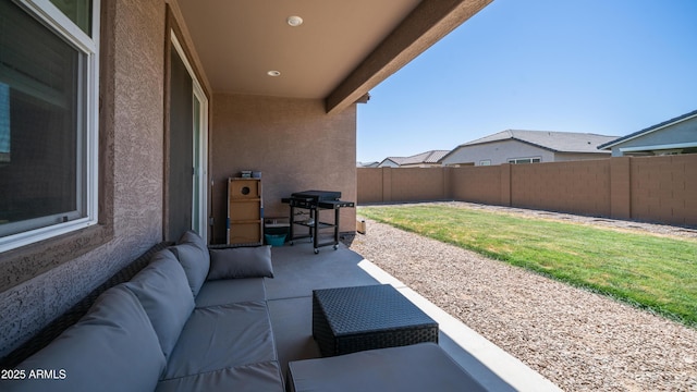 3117 E Hayfield Way, San Tan Valley, AZ 85140 - view of patio / terrace featuring an outdoor hangout area and grilling area