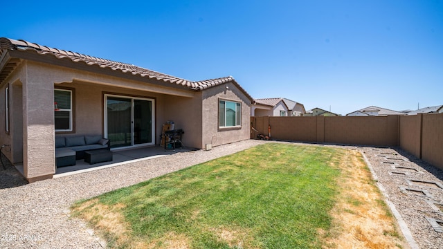 3117 E Hayfield Way, San Tan Valley, AZ 85140 - view of yard with a patio and outdoor lounge area