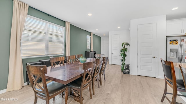 3117 E Hayfield Way, San Tan Valley, AZ 85140 - dining area featuring light wood finished floors, recessed lighting, and baseboards