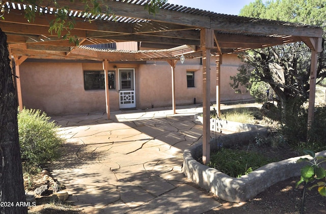 view of patio / terrace with a pergola