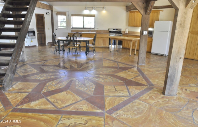 dining room with sink