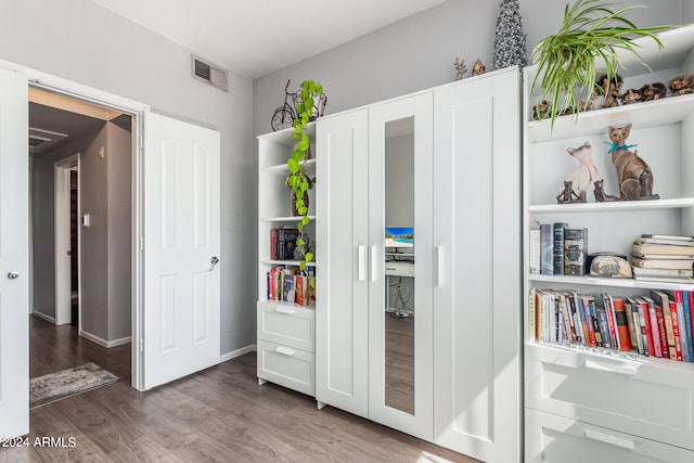 interior space with wood-type flooring