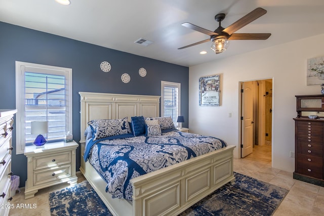 965 Calle Azul, Wickenburg, AZ 85390 - bedroom with recessed lighting and a ceiling fan