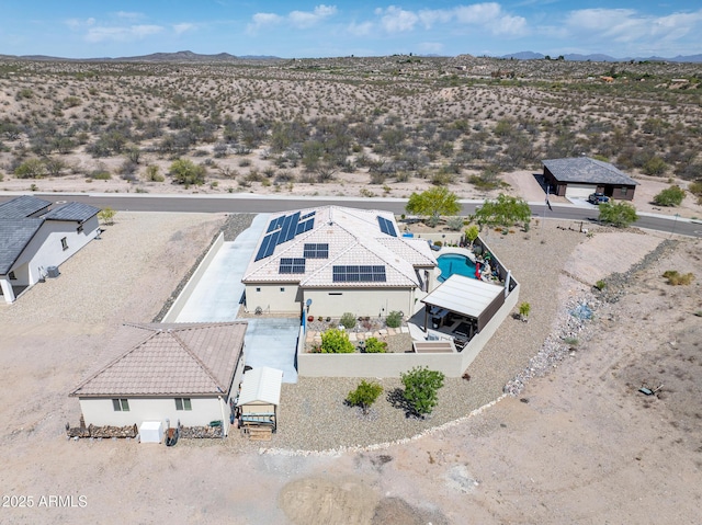965 Calle Azul, Wickenburg, AZ 85390 - view of rural area with a desert landscape, a mountainous background, and a pool area
