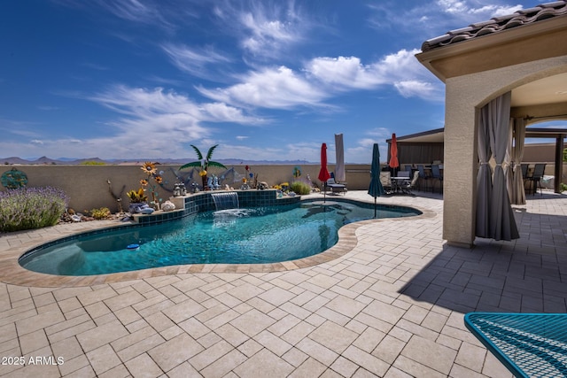 965 Calle Azul, Wickenburg, AZ 85390 - view of pool with a patio, a fenced backyard, and outdoor dining space