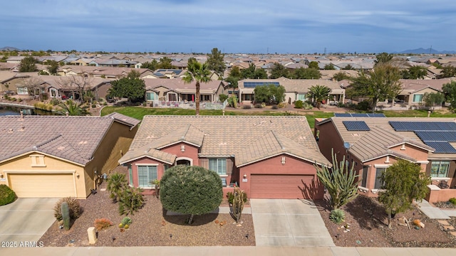 bird's eye view with a residential view