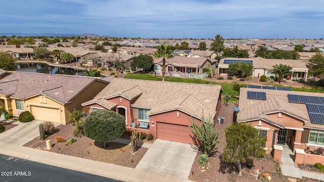 aerial view featuring a residential view