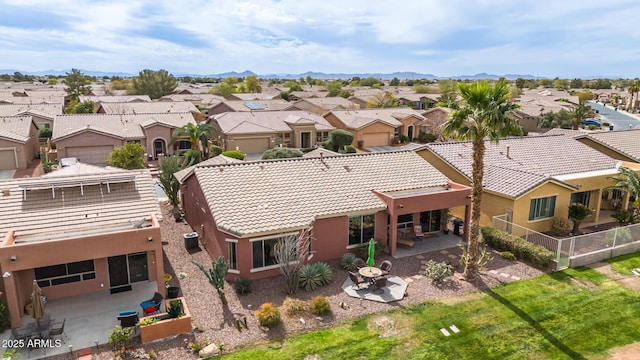 aerial view with a residential view