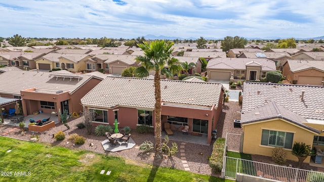 bird's eye view with a residential view