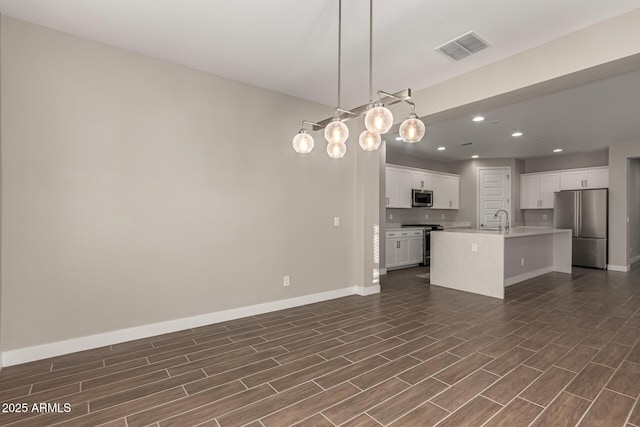 interior space featuring sink