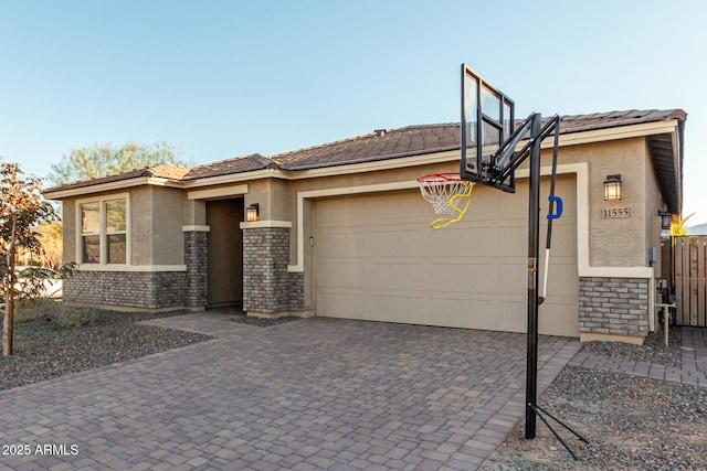 view of front of house featuring a garage