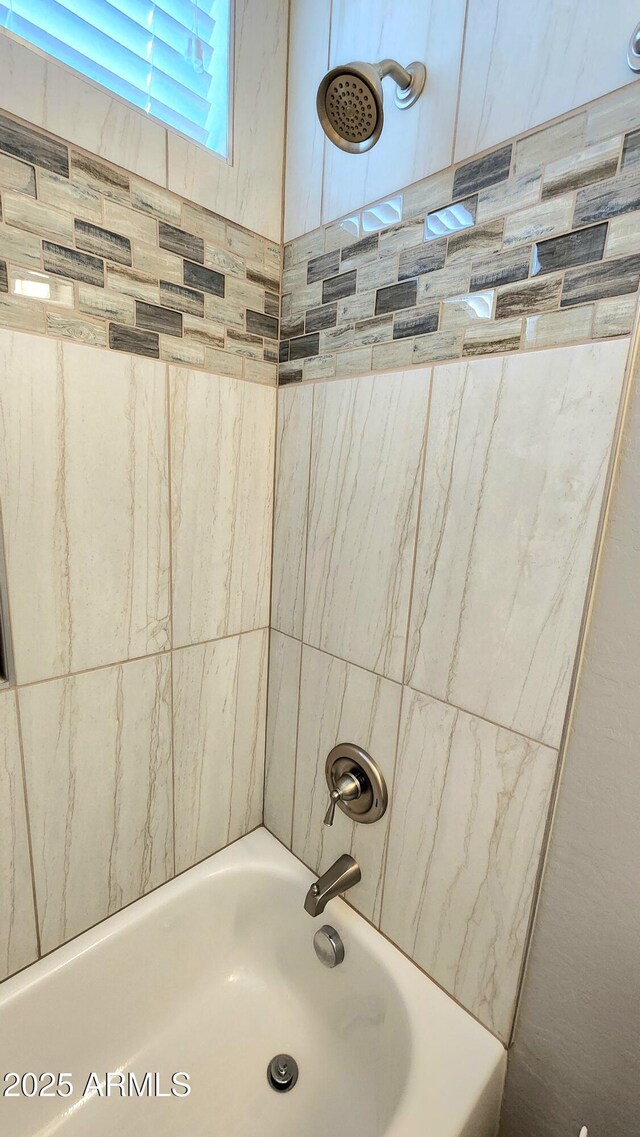 full bathroom with tub / shower combination