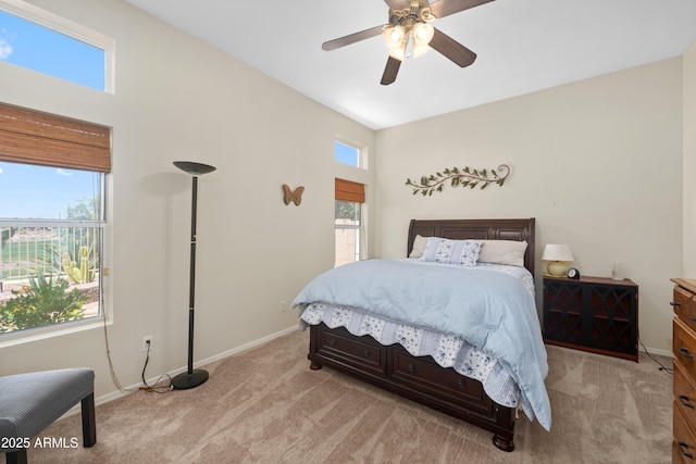 11553 W Cottontail Ct, Surprise, AZ 85378 - bedroom featuring light colored carpet, baseboards, and a ceiling fan