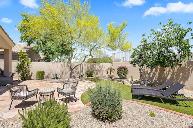 8848 E Conquistadores Dr, Scottsdale, AZ 85255 - fenced backyard featuring a patio