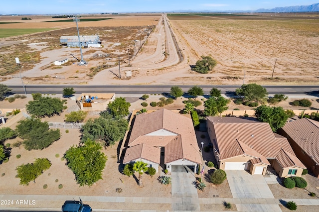 bird's eye view with a rural view