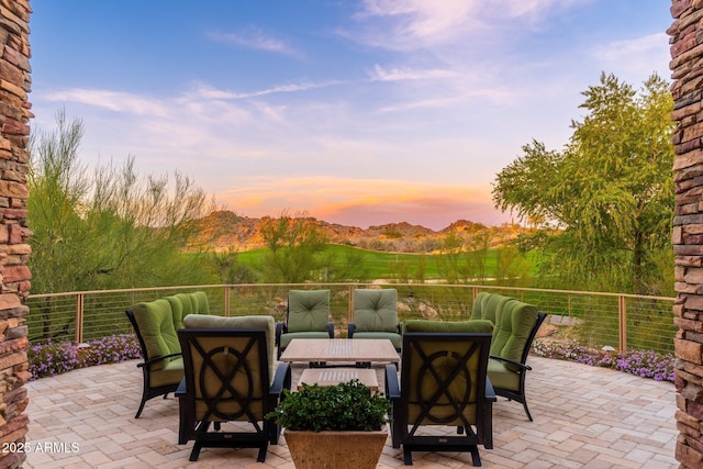 10267 E Cinder Cone Trl, Scottsdale, AZ 85262 - view of patio / terrace with a mountain view