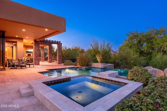 10267 E Cinder Cone Trl, Scottsdale, AZ 85262 - swimming pool with an in-ground hot tub and a patio