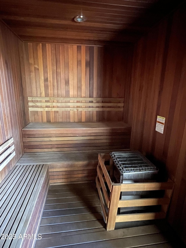 view of sauna