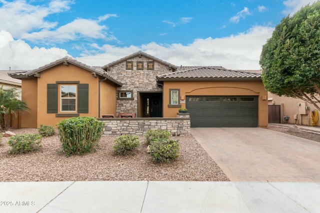 view of front of home featuring a garage