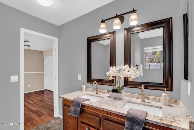1314 S Bridgegate Dr, Gilbert, AZ 85296 - bathroom featuring double vanity