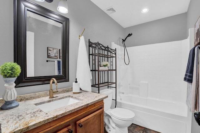 1314 S Bridgegate Dr, Gilbert, AZ 85296 - full bathroom with shower / washtub combination, vanity, and toilet