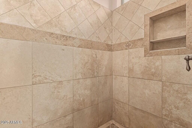 details with tiled shower