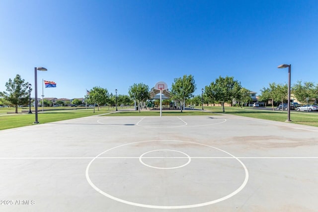 3875 E Appaloosa Rd, Gilbert, AZ 85296 - view of sport court with a gazebo, community basketball court, and a lawn