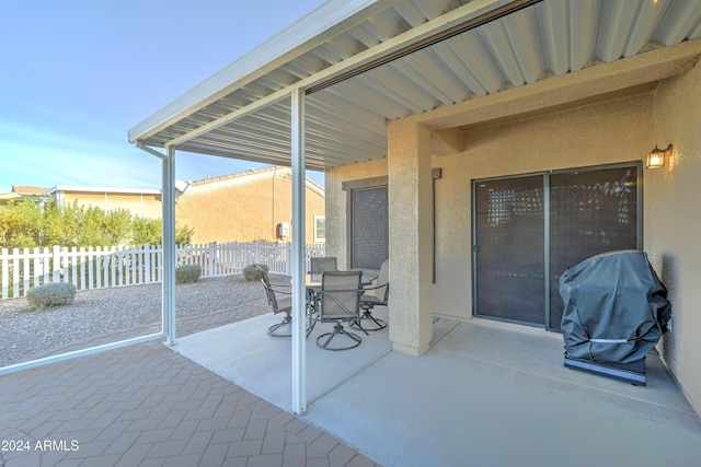 view of patio / terrace featuring grilling area