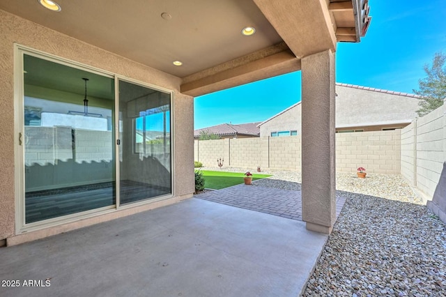 view of patio / terrace with a fenced backyard